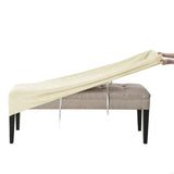 New 5Pieces Elastic Trimmed Chair Cover Set Silver Fleece Nonslip Feature for Home Office