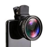 2 In 1 Professional Mobile Phone Camera Lenses Magnifiers Clip-on Fish Eye 15X Macro 0.45X Super Wide Angle Lens