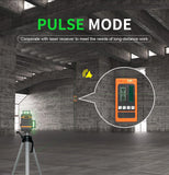 Ponbos Portable Mini Auto Self-leveling Nivel Laser Level 360 High Precision Lazer Level 12 Lines 3D Green Laser Measuring Tool
