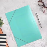 12pcs A4 Office Project Binder Large Capacity Storage Bag Elastic Cord File Bag with Elastic Closure Drawstring Document Pouch