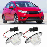 2Pcs 18LED Car License Plate Light Left & Right Rear Number Plate Lamp for Honda CR-V Fit Jazz 2002-2014 White LED Light