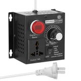 AC110V 4000W SCR Voltage Regulator NHT-4000W Black Aluminum 0-220V Output 9A Rated Current 18A Max Current 115x100x83mm 459g 1pc