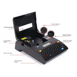 LK-320P Electronic Wire Marking Machine PC Connect PVC Tube Printer Cable ID Label Maker for Home & Office Use