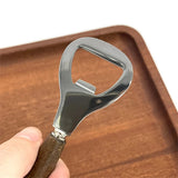 20pcs Stainless Steel Bottle Opener Bartender Wood Beer Opener