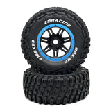 ZD Racing DBX-07 1/7 RC Car Parts 8642 8643 Wheel & Tire Set (blue)