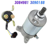 For Polaris Scrambler 500 Ranger 4X4 500 EFI 2006-2012 ATV Starter With Relay Kit 3084981 3090188 For Ranger 400 2