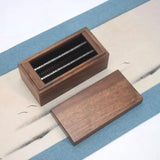 Precision sharpening tool for tailors and fashion designers - Black Walnut Sewing Chalk Knife Sharpener and Fine Grinder