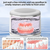 Ultrasonic Retainer Cleaner Machine With UV Lamp For Jewelry Dentures And Knives Forks Household Ultrasonic Cleaner EU EU P