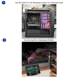 8in 8.8in USB LCD Monitor Built in Theme Diy Monitor For PC Case CPU GPU Temp