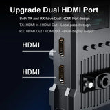 200M 4K Wireless Video Transmission System Transmitter and Receiver Dual HDMI Extender for Camera Live Streaming Support Battery