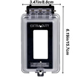 Outdoor Weatherproof Outdoor Outlet Cover Case Single Gang Electrical Box Rated for Wet Locations With Clear Transparent Lid
