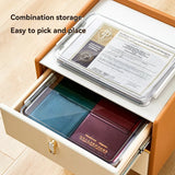 GW-A4 Transparent Storage Box Portable Plastic Document Stationery Jewelry Storage Case School Home Office Supplies