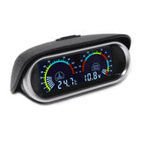 Digital Water Temp Gauge+ Voltmeter Voltage Meter 12V 24V Car Water Temp Temperature Gauge 2 In 1