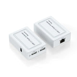 Real 2 Port USB 2.0 Rj45 Ethernet Extender Hub Adapter Over Cat5e Cat6 Network Cable 100m for Webcam Camera Mouse Printer U Disk