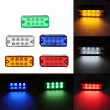 6Pcs 12V 8LED Side Marker Lights Clearance Lamp Waterproof for Car Truck Trailer SUV RV Boat Universal Warning Light