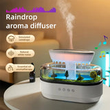 250ml Air Humidifier Microlandscape Raindrop Essential Oil Aromatherapy Diffuser with 7 Colors LED Lights Mist Humidifier