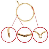 20 Pcs Openable Gold Curtain Rings Open and Close Metal Rustproof Drapery Loops with Eyelet for Hook Pins (1.5 Inch)