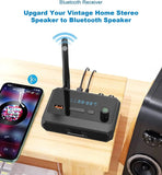 Bluetooth 5.3 Audio Receiver Wireless Audio Adapter With AUX 3.5mm RCA Optical Jack Support U-disk for TV PC Speakers Car