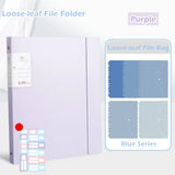 Multi-functional Loose-leaf Design File Folder Set PP Waterproof Test Paper Storage Clip Document Organizer School Office