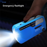 Portable Solar Hand Crank Radio 1200Mah USB Portable Outdoor Emergency Speaker Stereo Emergency Hand Crank