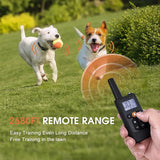 2 Dog Training Collar Rechargeable Remote Trainer 800M Range Waterproof IP67 Electronic Collar with Beep Vibration Shock