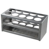 304 Stainless Steel Test Tube Holder Wide Application 10 Hole 2 slots Lab Stand Rack 3 Layer for 26-29.5mm Tubes