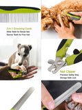 6 in 1 Pet Cat Dog Grooming Deshedding Tools Brush Kit Comb Set Storage Bag Ultimate Dog Comb Brush