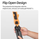 Anti-fall Protective Lid with Flip-Top Lens Filter Box Quick Release Flip Upper Cover with Lanyard for DJI Osmo Pocket 3