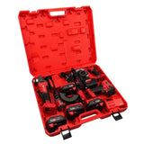 Brushless Electric Tools Screwdriver  Electric Hammer Angle Grinder Electric Wrenches Combination Set with 4 Batteries