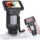 Andonstar Handheld Digital Microscope 2.8" LCD Screen 4X Digital Zoom Microscopes 8 LEDs Coins Electronic Magnifier PC Views