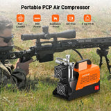 12V PCP High Pressure Air Compressor 300Bar 4500Psi Paintball Tank Compressor 110V/120V AC with Converter PCP Oil-Free Air Pump