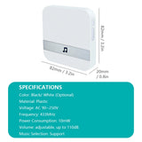 433MHz Wireless Wifi Smart Video Doorbell Chime Music Receiver Home P5 Indoor Ding Dong Machine 2025 New