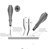 4mm/6mm/8mm/10mm Leather Thinning Spatula Wooden Wide Shovel DIY Handwork Leather Craft Backpack Strap Belt Edge Thinning Tool
