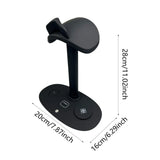 3 in 1 Wireless Charging Station for Apple Vision Pro VR Glasses Hanger Removable Charger Stand for Study Game Room Office