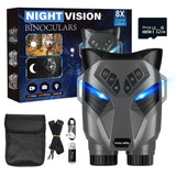 Ponbos DT79 4K UHD Digital Tactical Binocular Telescope 300M Infrared Night Vision Binoculars for Hunting Camping 48MP 8X Zoom