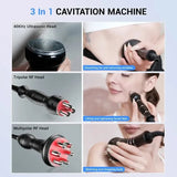NEW 3 in 1 80K Cavitation Ultrasonic RF Machine Multi-Polar Weights Loss Device Skin Rejuvenation Cellulite Massager Fat Reducer