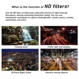 52mm/67mm Lens Filter Adjustable Light Reduction Variable ND Filter iphone DSLRs Smartphones Tiktok Photography Accessories