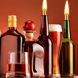 Wine Bottle Torch Kit Includes 6 Piece Brass Wick Holders with Gaskets and 6 Piece Fiberglass Replacement Wicks for DIY Homemade
