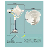 Breeze Start 10W LED Light White Miniature Wind Turbine For Science Experiments, Solar Wind Generator Model
