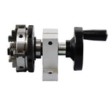 Mini Hand-Crank Rotary Chuck 4-Jaw Fixture, 35mm Center Height