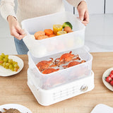 Best Price Electric Food Steamer Pot Auto Power Plastic 2 Tiers Electric Steam Cooker