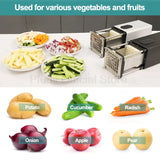 110V-240V 58W Electric Potato Chip Cutter French Fries Vegetable Cutting Machine 2 Blades Stainless Steel Durable Power for Home
