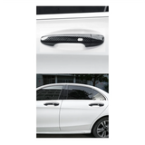 4Pcs Outer Door Handle Cover Trim Stickers for Mercedes Benz C E GLC GLB A B GLE GLS CLA GLA 15-24 4Doors with Holes A