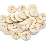 500pcs Wooden Buttons 2 Hole Round Wood Sewing Button for DIY Craft