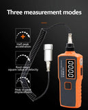 VC63B Mini Orange Digital Vibration Meter 1-1999um Displacement Velocity0.1-199.9mm/s RMS Vibrometer