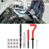 17Pcs Thread Repair Kit Stainless Steel Twisted Drill Tap Wrench Threaded Insert Tool M10x1