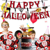 Halloween Bloody Party Decorations Scary Decorations Party Supplies Kit Bloody Themed Happy Halloween Balloon Banner Kit With