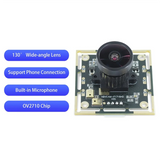 B02B-USB 1080P OV2710 Video Camera Module 2MP 130 Degree Wide-Angle Lens Manual Focus Built-in Microphone MJPEG / YUY2 Webcam