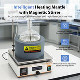 2 in 1 Digital Electric Heating Mantle 1000ml Magnetic Stirrer Hot Plate Lab Thermostat Heating PID Controlled 220V/110V