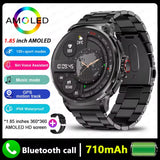 GPS Smart Watch Men 1.85-Inch HD AMOLED Screen BT Calls AI Voice Assistant Outdoor Sports Smartwatch V69 for Android IOS